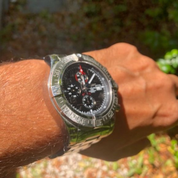 Pre-owned Swiss Made pilot's watch - Breitling Super Avenger II Price Firm - Picture 9 of 10